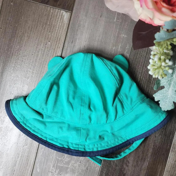 Columbia Youth Toddler O/S Kitty Cat Animal Ears Sun Hat Green EUC - Picture 4 of 14